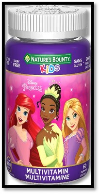 Gélules princesses Disney de Nature’s Bounty (60 gélules) (Groupe CNW/Santé Canada)