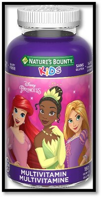 Gélules princesses Disney de Nature’s Bounty (180 gélules) (Groupe CNW/Santé Canada)