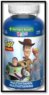 Gélules Disney Histoire de jouets de Nature’s Bounty (180 gélules) (Groupe CNW/Santé Canada)