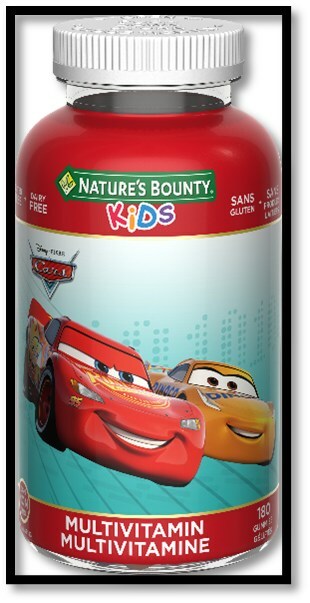 Nature’s Bounty Kids Disney/Pixar Cars (180 gummies) (CNW Group/Health Canada)