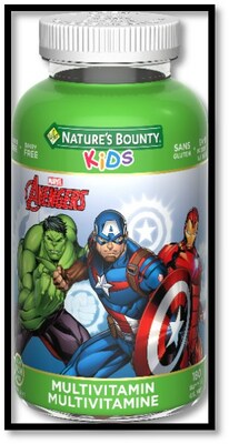 Gélules Marvel Avengers de Nature’s Bounty (180 gélules) (Groupe CNW/Santé Canada)