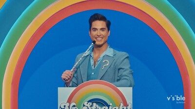 Benny Drama, aka Brock Stockton, hosts new 70s themed game show “No Straight Answers,” presented by Visible Wireless.