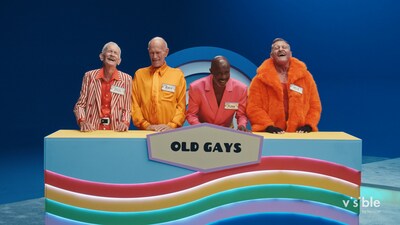 The Old Gays gear up for more cheers on new game show “No Straight Answers” presented by Visible Wireless.