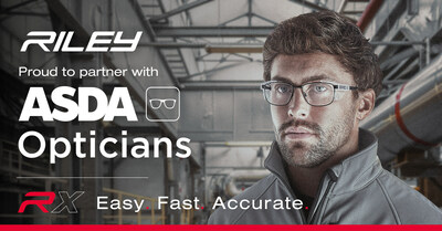 The partnership with Asda Opticians enables customers to order the high-performance Riley® RX prescription safety glasses via the state-of-the-art, simple three-step process.