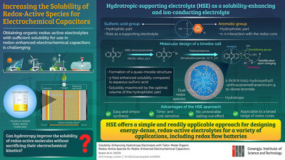 Gwangju Institute of Science and Technology Researchers Improve the Solubility of Redox Molecules for Enhanced Energy Storage Systems