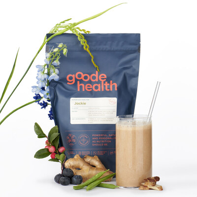 Goode Health's Ultimate Wellness Blend smoothie mix meets all daily nutritional requirements and promotes a sense of fullness that reduces cravings and supports healthier food choices throughout the day.