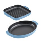 NEW OVAL AU GRATIN AND NEW SQUARE GRILL PAN JOIN THE AWARD-WINNING KITCHENAID® ENAMELED CAST IRON COLLECTION