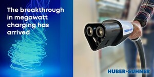 HUBER+SUHNER kündigt bahnbrechende Innovation in der Megawatt-Ladetechnik für Nutzfahrzeuge an