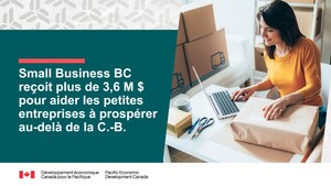 Small Business BC reçoit plus de 3,6 millions de dollars pour aider les petites entreprises à prospérer au-delà de la Colombie-Britannique