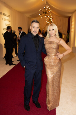 David Furnish and Donatella Versace. Courtesy of Michael Blanchard. 