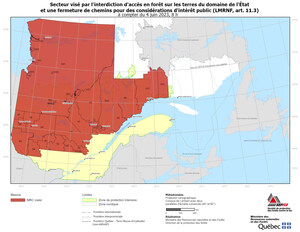 Forest fires - AMENDMENT TO THE TERRITORY ON WHICH ACCESS TO THE FOREST IN LANDS IN THE DOMAIN OF THE STATE IS PROHIBITED AND ON WHICH ROADS ARE CLOSED