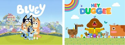 BBC Studios Asia announces two licensing agency deals for global character IPs Bluey and Hey Duggee in South Korea. (PRNewsfoto/BBC Studios)