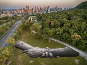 MURAL and the City of Montreal unveil a massive temporary public artwork by artist SAYPE on Mount Royal