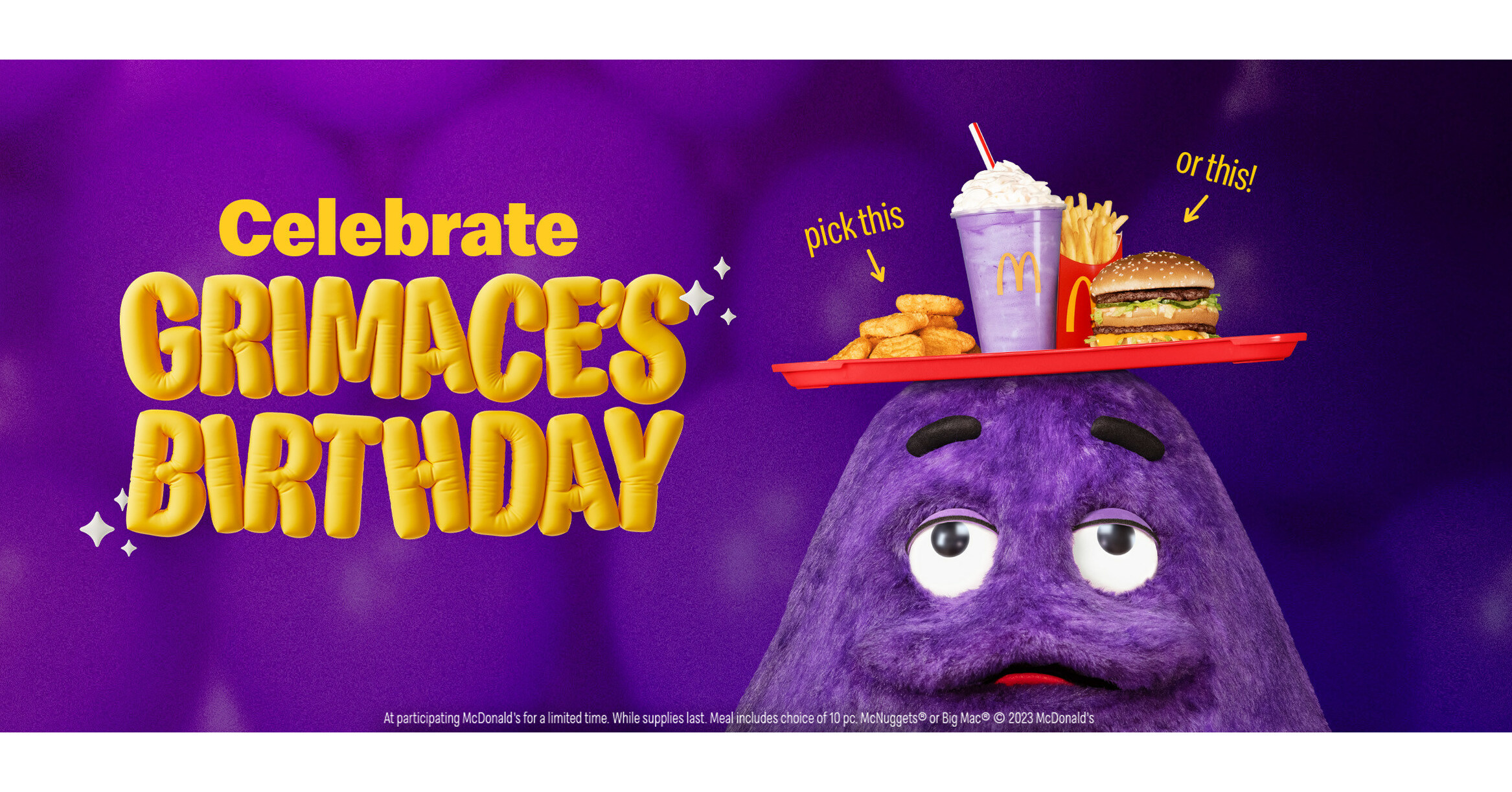 YOU'RE INVITED: McDonald's Celebrates Grimace's Birthday with Special Meal  & Shake