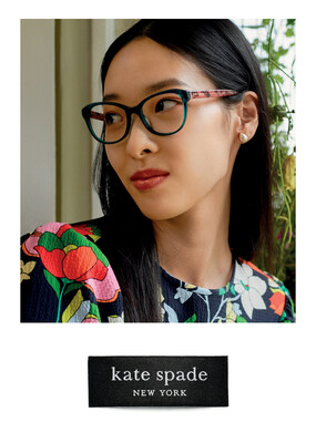 Kate Spade New York "Nataly" optical frame featured in the brand's Spring/Summer 2023 eyewear campaign