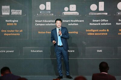 Vincent Liu, President of Huawei's Global Enterprise Network Marketing & Solution Sales Department, delivered a speech