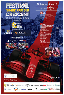 FESTIVAL GRAND PRIX SUR CRESCENT REVIENT AU CENTRE-VILLE DE MONTRÉAL LE 15 JUIN POUR 4 JOURS !