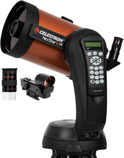 Also up for auction is a Celestron NexStar6 SE Computerized telescope. (Please Note: Representative photo used. Representative photos are offered as a guide only)