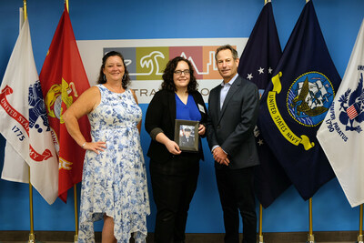 (Left to Right) Debbie Fiorino, Lara Herrmann, and Brad Tolkin celebrate Herrmann as one of the 2022 Operation Vetrepreneur Winners.