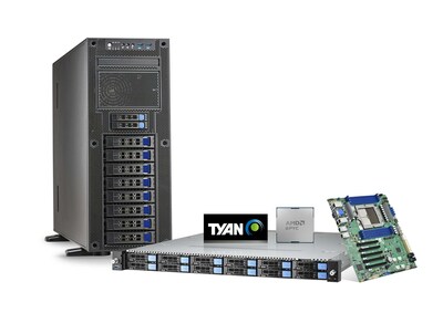 TYAN's server platforms with AMD's latest data center processors offer unmatched core count in 1U and 2U density