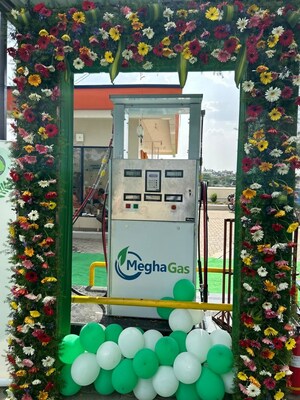 Megha Gas 100th CNG station under the City Gas Distribution (CGD) network was inaugurated today