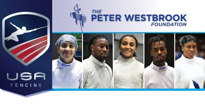 Peter Westbrook Foundation fencers (left to right): Catherine 