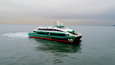 One of Hullo's new fast-ferries, Sthuqi' (CNW Group/Vancouver Island Ferry)