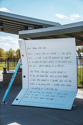 One of two Shut Out the Stigma letters located around the Kansas City metro.