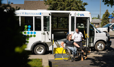 In partnership with COOP Taxi Laval and Chartrand Inc., the Socit de transport de Laval is proud to announce that credit and debit card payment is now accepted on all its paratransit vehicles. (CNW Group/Socit de transport de Laval)