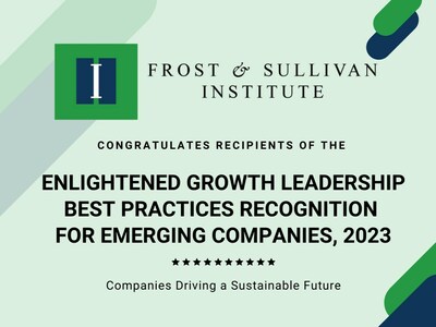 Frost & Sullivan Institute congratulates all recipients of the Enlightened Growth Leadership Awards for Emerging Companies.
