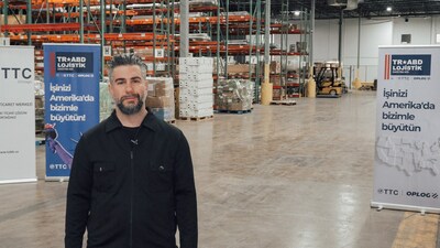 OPLOG's founder and CEO Halit Develioglu at Chicago Fulfillment Center