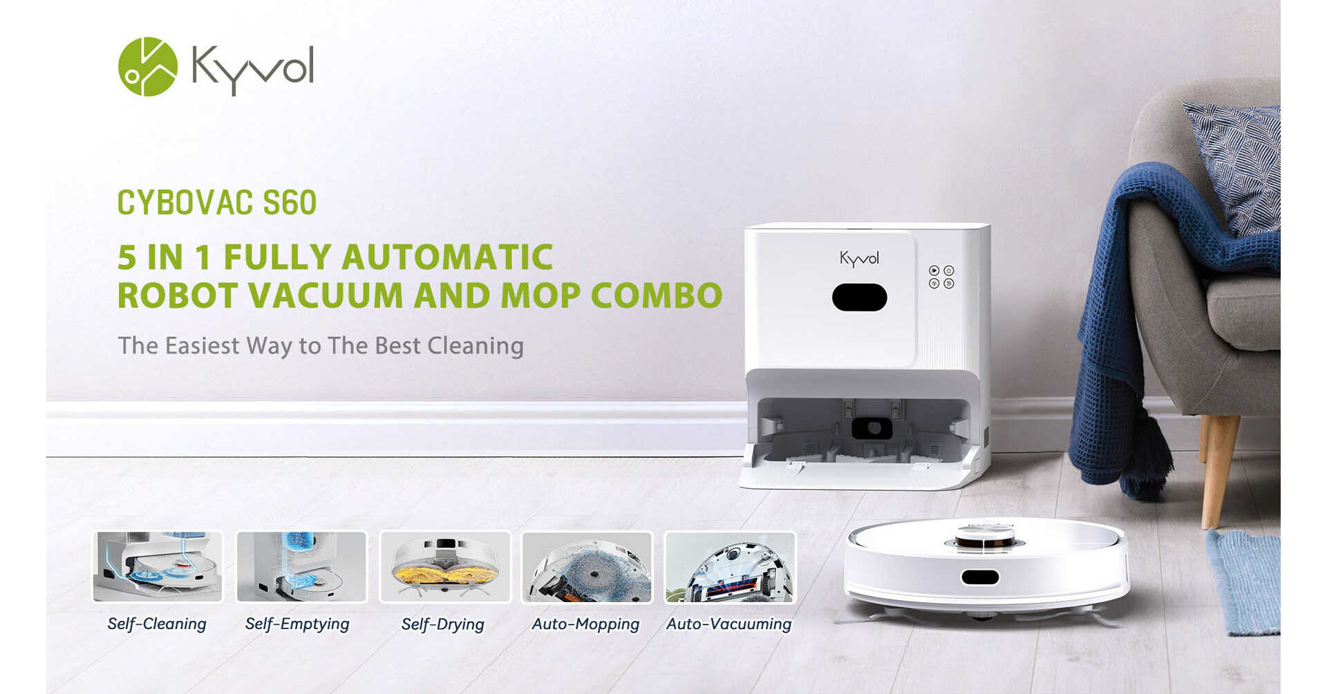 Kyvol Launches Cybovac S60, First Fully Automatic Intelligent 5in1