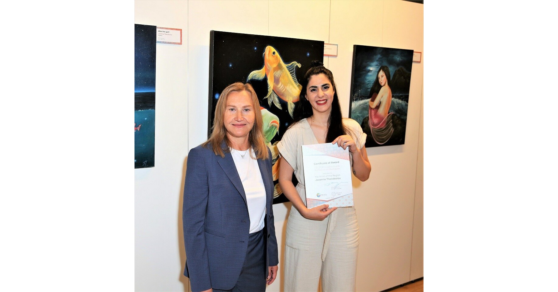 Elena Baturina und BE OPEN Art zeichnen bei feierlicher Zeremonie in Nikosia, Zypern, erste K&uuml;nstlerin der Region aus