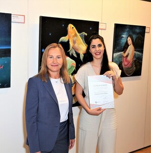 Elena Baturina et BE OPEN Art ont récompensé le premier artiste régional lors d'une cérémonie de célébration à Nicosie, Chypre