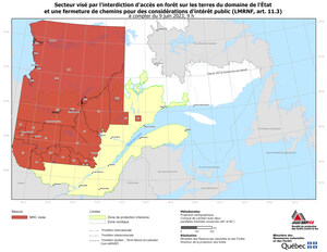 Forest fires - AMENDMENT TO THE TERRITORY ON WHICH ACCESS TO THE FOREST IN LANDS IN THE DOMAIN OF THE STATE IS PROHIBITED AND ON WHICH ROADS ARE CLOSED