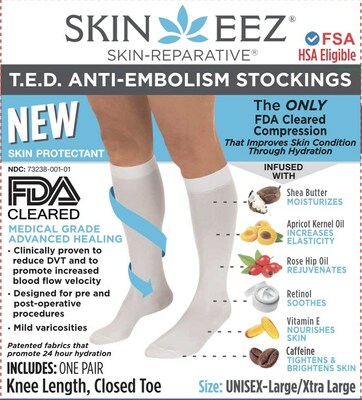 Skineez' Newly Announced T.E.D. HOSE, the Only FDA Cleared Hydrating Anti-Embolism  Stockings and Socks for Pre-Operative and Post Operative Patients, Is Now  Available at Medigroup