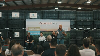 Welcome Speeches with CovationBio CEO Dr. Michael Saltzberg, Primient Chief Sales Officer Chris Guild, Truterra President Tom Ryan, and Kelly Garrett, a local farmer at Garrett Land & Cattle and Co-founder of XtremeAg.farm.