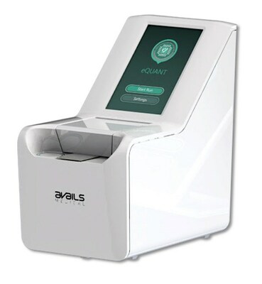Rendering of Avails Medical’s single-slot eQUANT™ reader