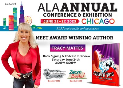 Award winning author Tracy Mattes will be signing her new book "Church Dog and the Girl in the Mirror" at the 2023 ALA Annual Conference in Chicago