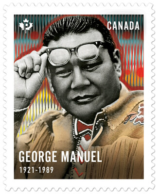 Un timbre commmoratif clbrant la vie et l'hritage de George Manuel (Groupe CNW/Postes Canada)