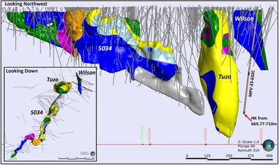 Tuzo Drill hole hits Kimberlite 40 metres from known resource (CNW Group/Mountain Province Diamonds Inc.)