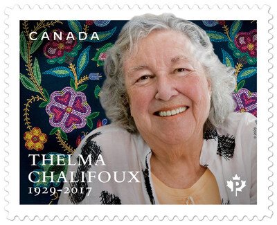 Stamp honouring Thelma Chalifoux (CNW Group/Canada Post)