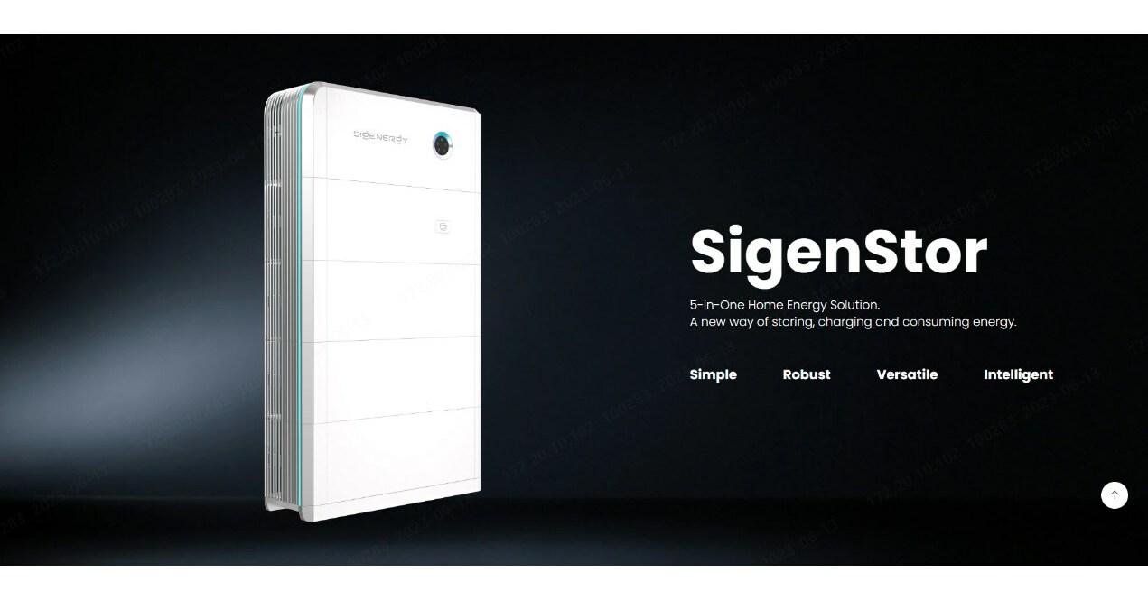 Sigenstor: Redefining All-in-One Solutions Energy