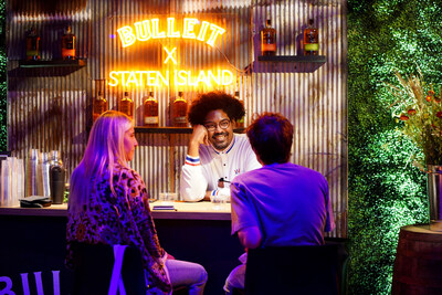 Chaucer Barnes takes part in UnitedMasters 100-Hour Commitment at The New New York event by Bulleit Frontier Whiskey