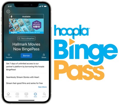Library patrons with access to hoopla will be able to access a seven-day BingePass to Hallmark Movies Now’s entire online content lineup. The new agreement marks an expansion of the BingePass offering, where each pass gives access to entire streaming collections with only one borrow.