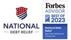 National Debt Relief Recognized as the Top Rated Debt Settlement Company by Forbes Advisor