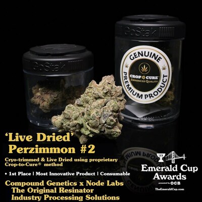 Perzimmon #2 Live Dried Crop-to-Cure® Emerald Cup Awards 2023 Winning Strain for Innovative Product: Consumable