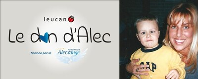 Le don d'Alec: Alec et sa maman, Martine (Groupe CNW/Leucan)
