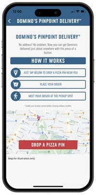 Domino’s Pinpoint Delivery is a new technology that allows customers to receive a delivery nearly anywhere, including places like parks, baseball fields and beaches, just in time for the start of summer.