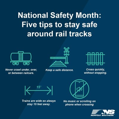 National Safety Month: Five tips to stay safe around rail tracks